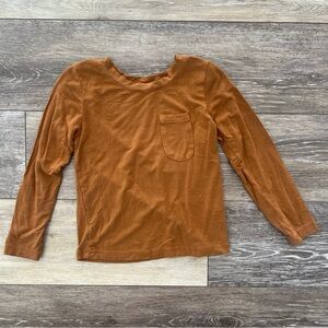 Kyte Baby 2T Long Sleeve Toddler Crew Neck Tee in Nutmeg 🌰